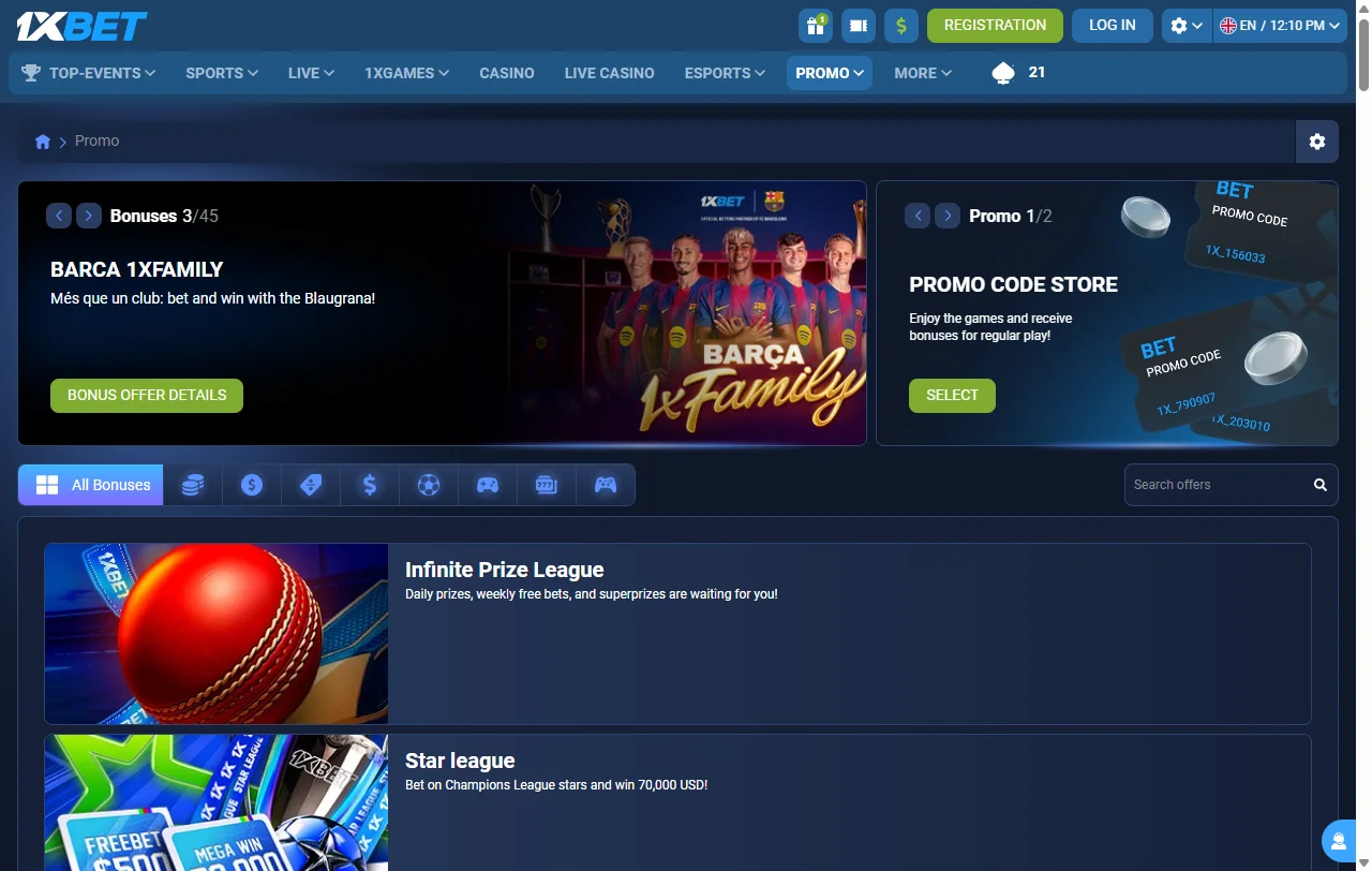 Bono de bienvenida de 1xBet de 100% hasta 1.400.000 CLP y giros gratis