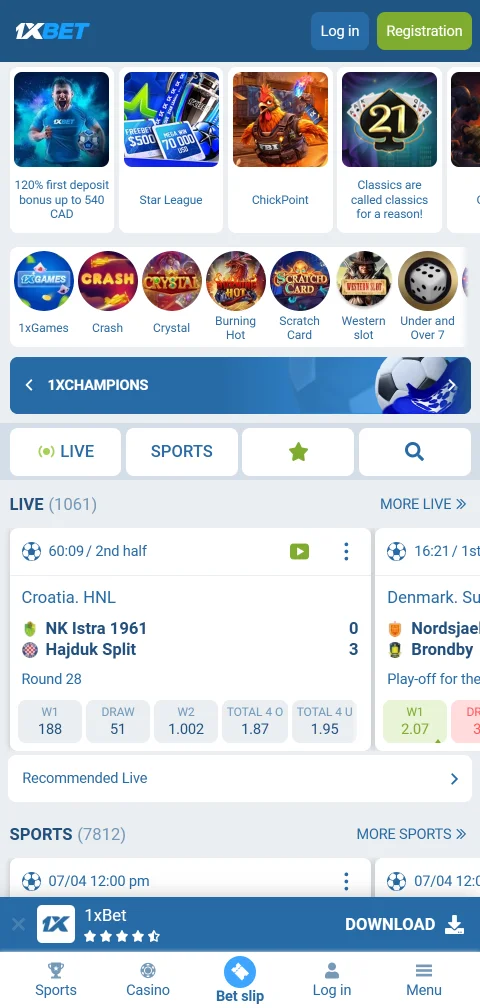 Aplicación móvil de 1xBet para Android vía APK y para iOS