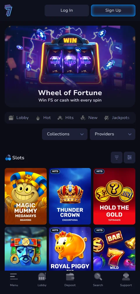 7Bit Casino en el celular como PWA instalable desde el navegador