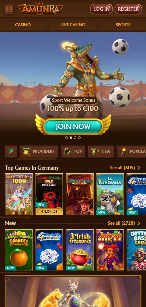AmunRa Casino desde el navegador del celular, sin aplicación nativa que instalar