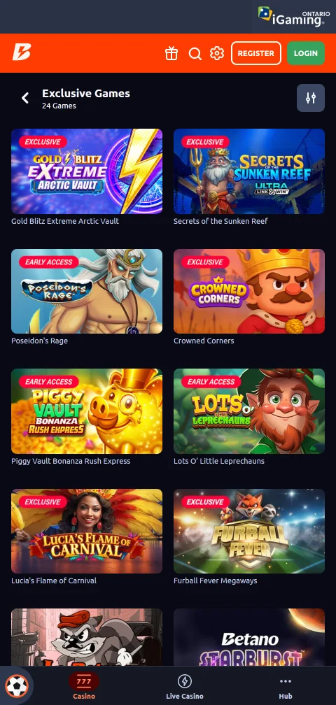 Sección de seguridad de Betano Casino con licencia declarada y juego responsable