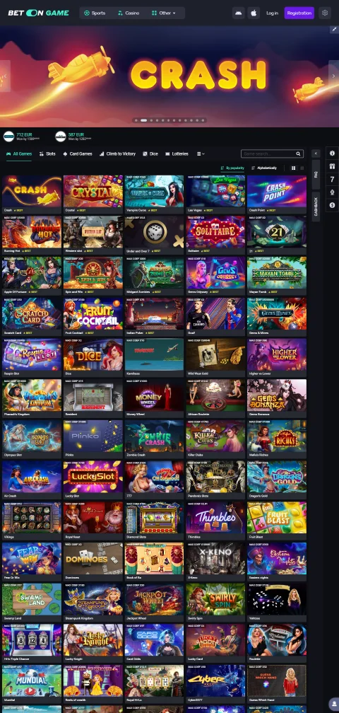 Versión móvil de BetOnGame en Android con casino y mercados de Primera División