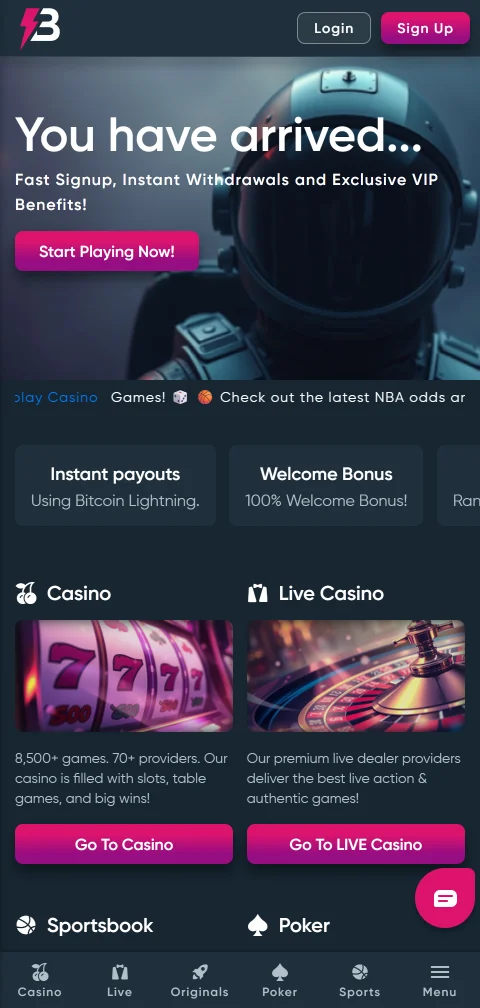 Betplay Casino en el navegador del celular con lobby y perfil VIP