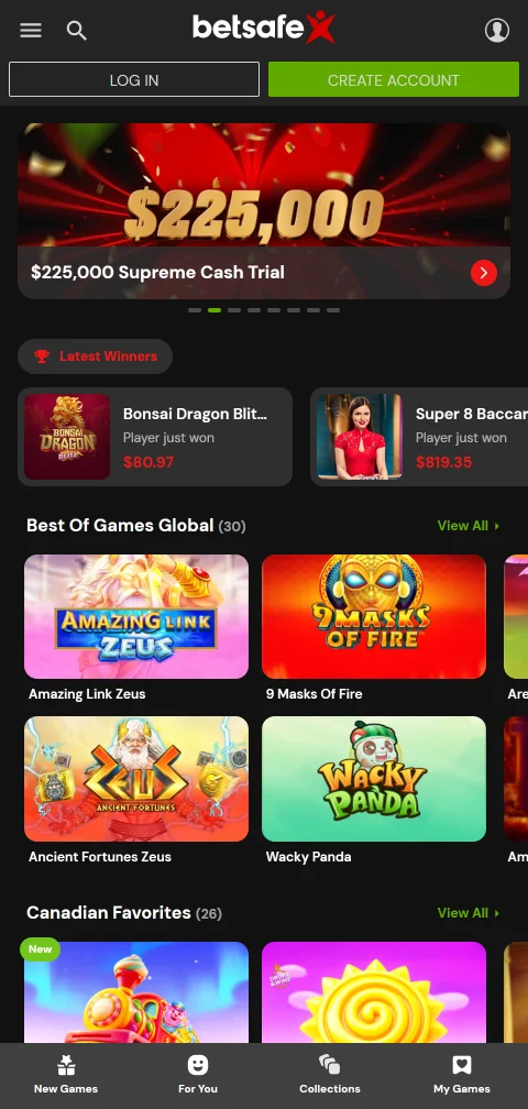 Depósitos y retiros en Betsafe Casino con Visa, Skrill y Neteller desde Chile
