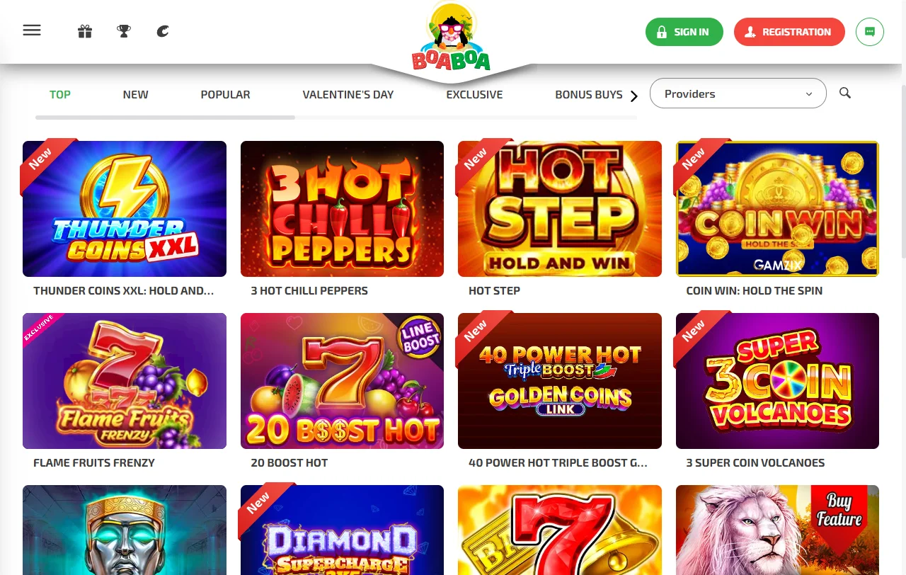 Bono de bienvenida de BoaBoa Casino: 100% hasta $500.000 y 200 giros gratis