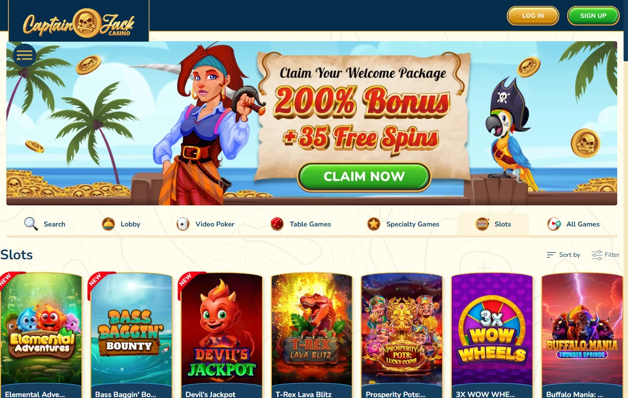 Tragamonedas de Realtime Gaming y jackpots progresivos disponibles en Captain Jack Casino