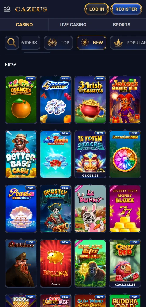 Cajero de Cazeus Casino con tarjetas, billeteras electrónicas y criptomonedas para Chile