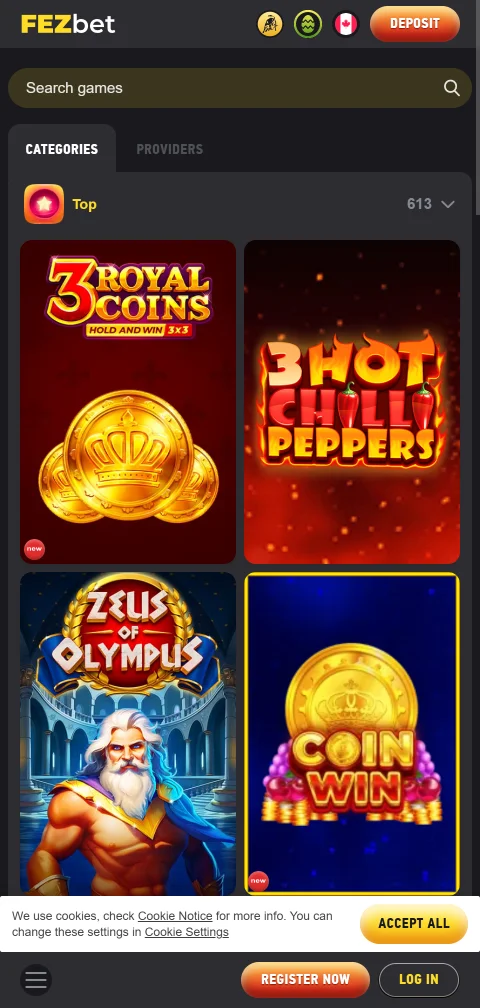 Métodos de pago de FezBet casino para Chile, con Webpay, MACH y AstroPay