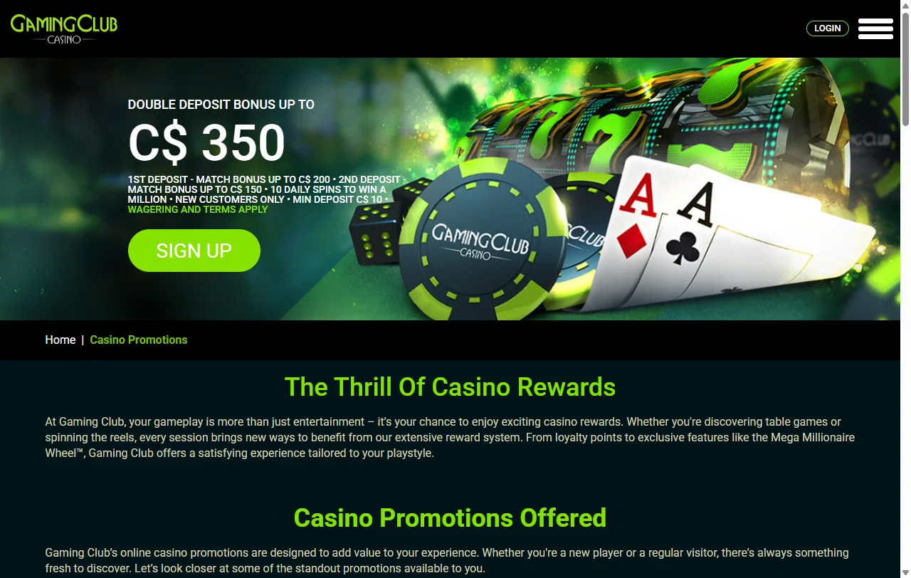 Tragamonedas y jackpots Mega Moolah de Gaming Club Casino con 52 proveedores