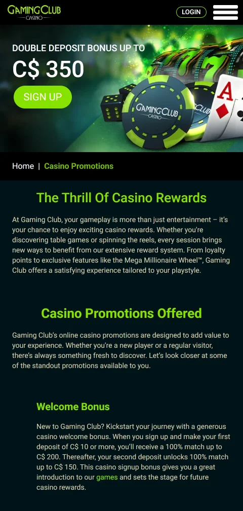 Métodos de depósito y retiro de Gaming Club Casino con cuenta en pesos chilenos