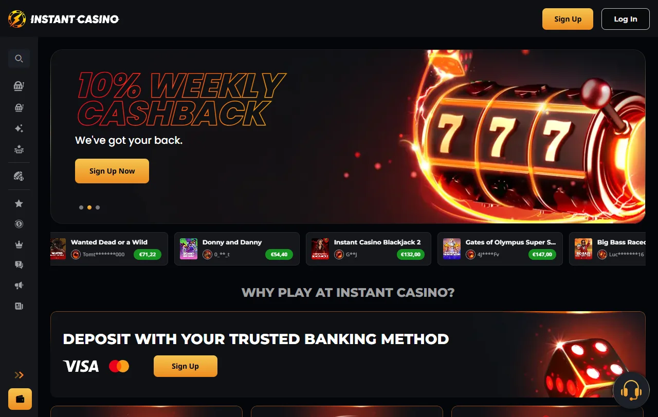 Instant Casino para jugadores chilenos: oferta general, licencia declarada y cuenta en euros