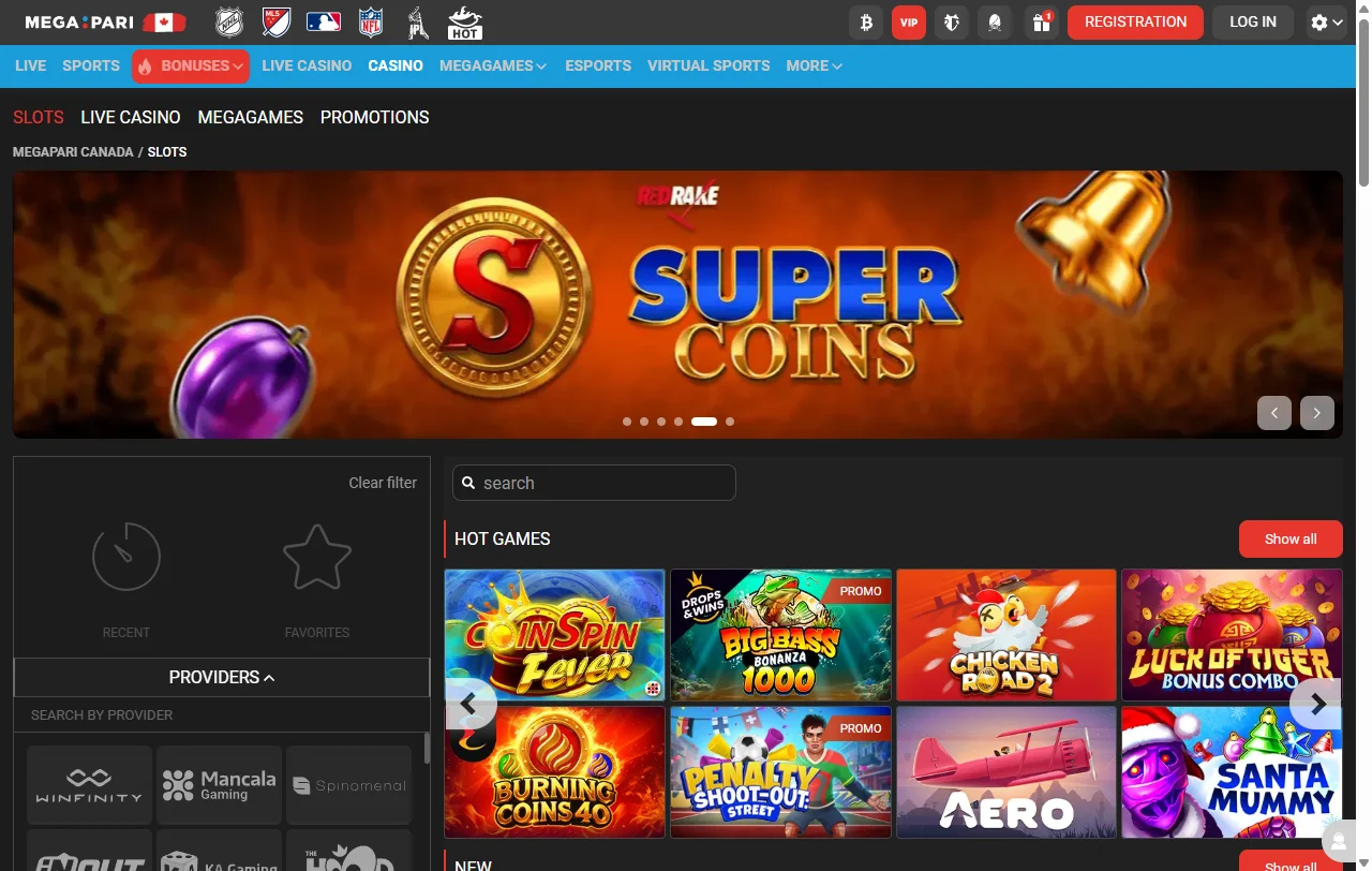 Bono de bienvenida de Megapari Casino de hasta 1.541.000 CLP más 150 giros