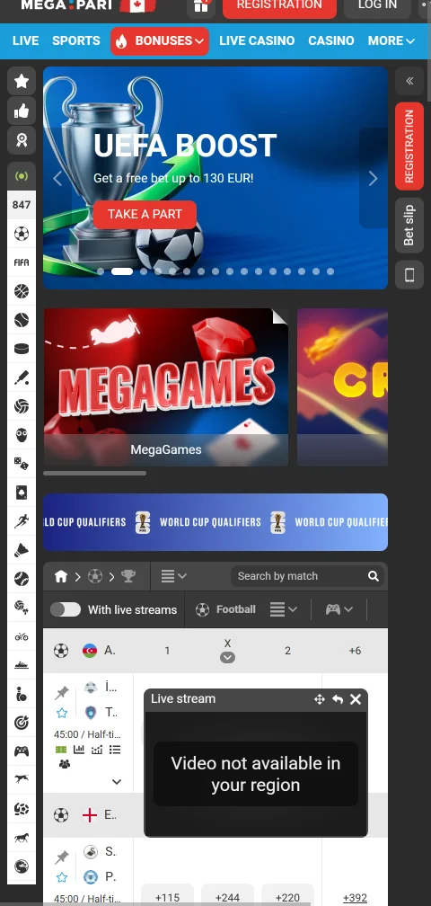 App de Megapari Casino para Android e iOS con acceso desde el celular
