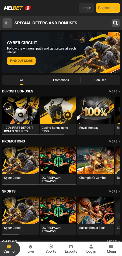 Cajero móvil de Melbet Casino con Webpay, MACH y criptomonedas en pesos chilenos