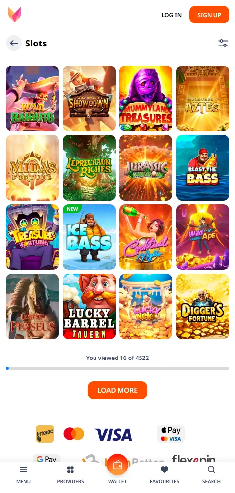 Depósitos con WebPay, MACH y criptomonedas en la caja de Monro Casino