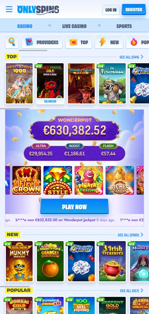Cajero de depósitos de OnlySpins casino en el celular
