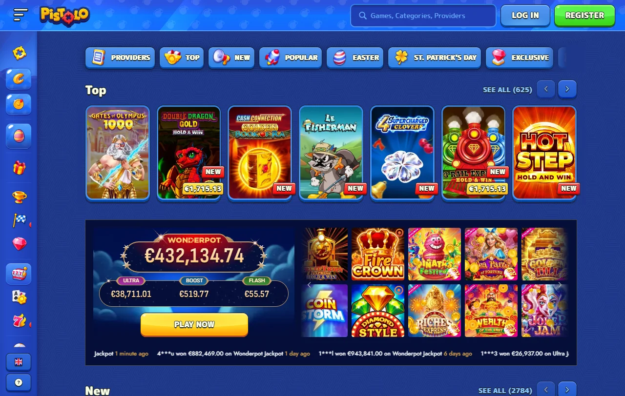 Bono de bienvenida de Pistolo Casino de 100% hasta $425.000 CLP