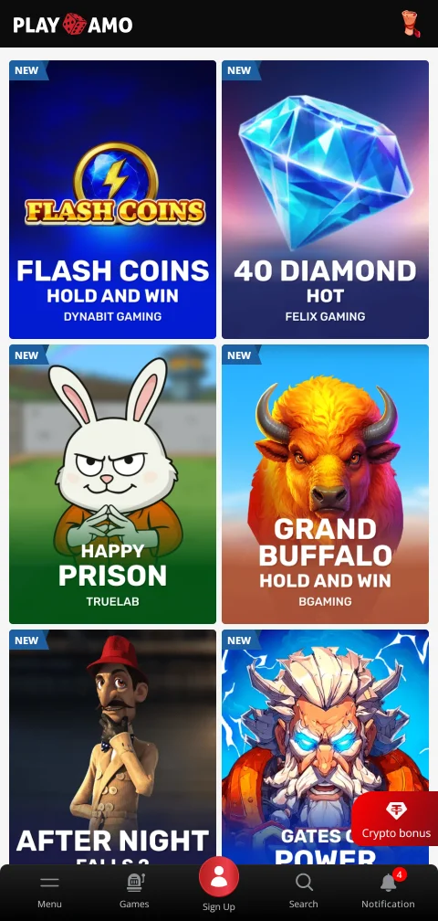 Métodos de pago de PlayAmo Casino con tarjetas, billeteras y criptomonedas