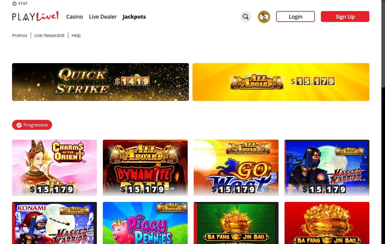 Portada de PlayLive Casino con su oferta para el mercado sudafricano