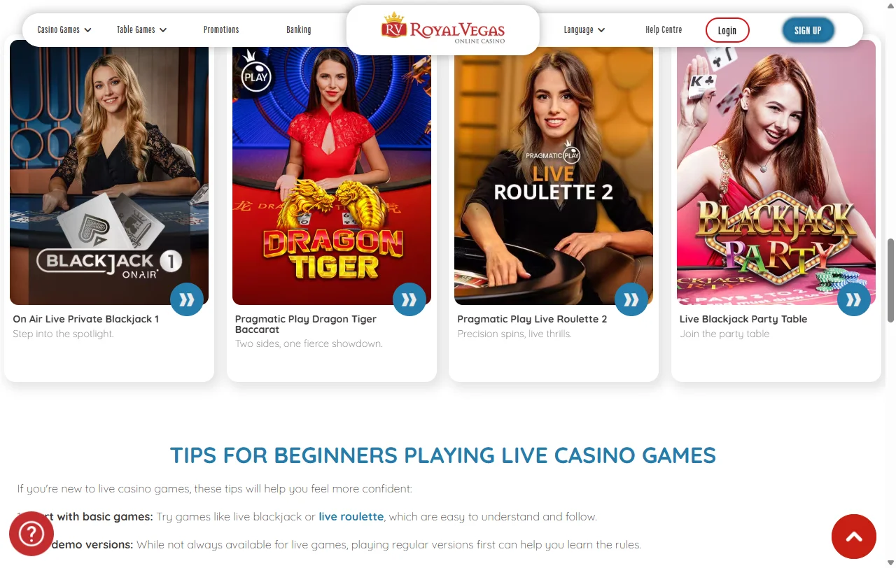Bono de bienvenida de Royal Vegas Casino de hasta 720.000 CLP en cuatro depósitos