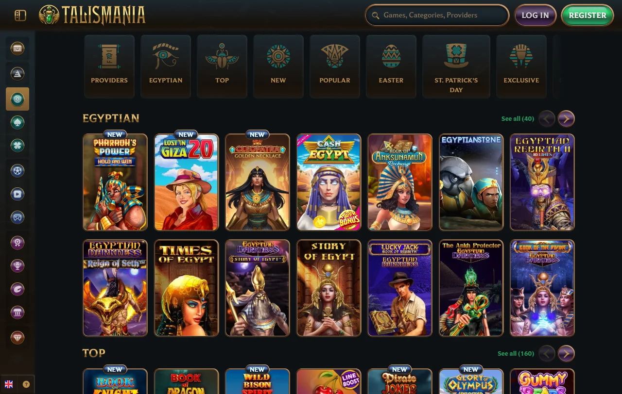 Paquete de bienvenida de Talismania Casino de hasta $3.000.000 CLP y 300 giros