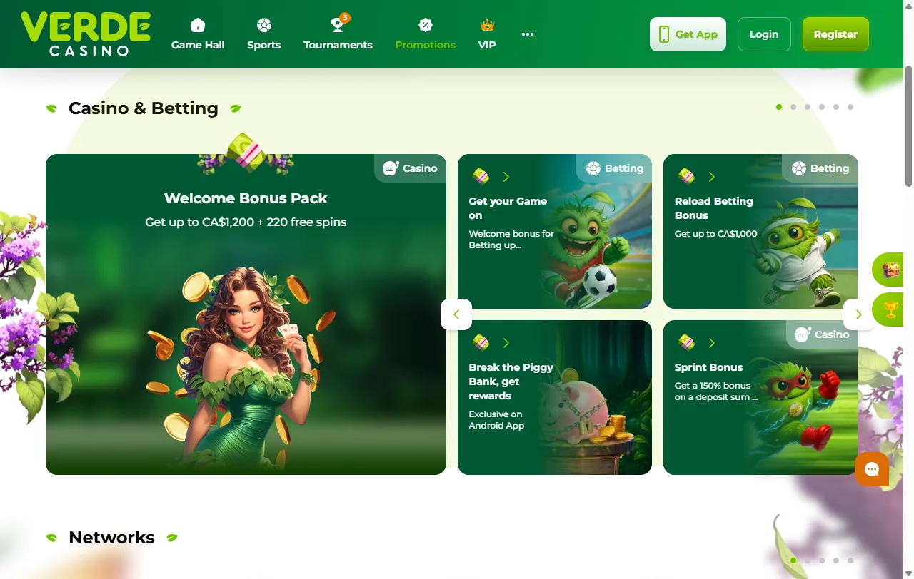 Catálogo de tragamonedas de Verde Casino con Pragmatic Play y Hacksaw Gaming