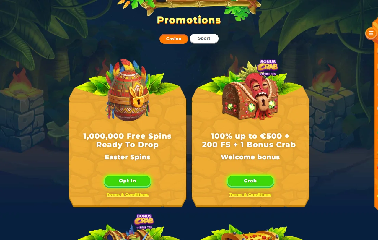 Lobby de juegos de Wazamba Casino con tragamonedas de Pragmatic Play y Play