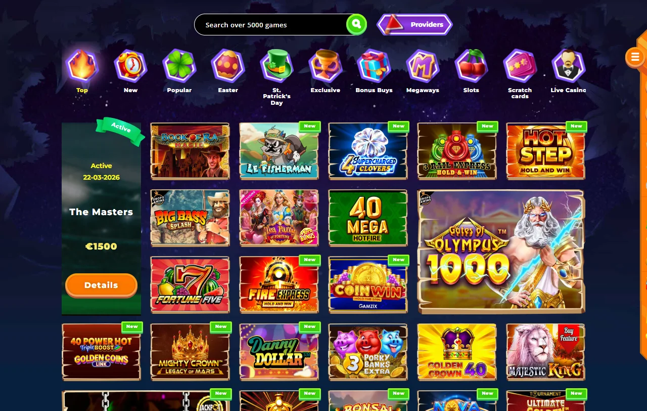 Bono de bienvenida de Wazamba Casino de 100% hasta $500.000 CLP con giros