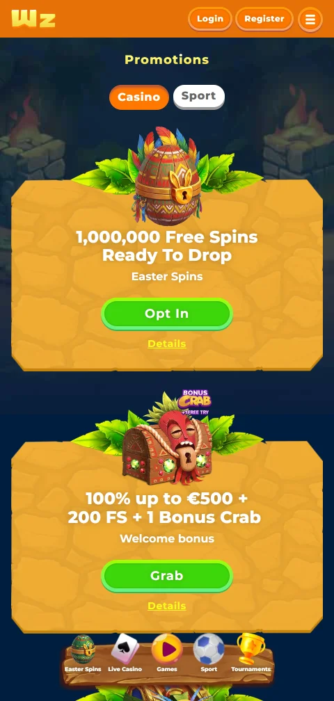 Cajero móvil de Wazamba Casino con Webpay, MACH y Khipu para depósitos en pesos